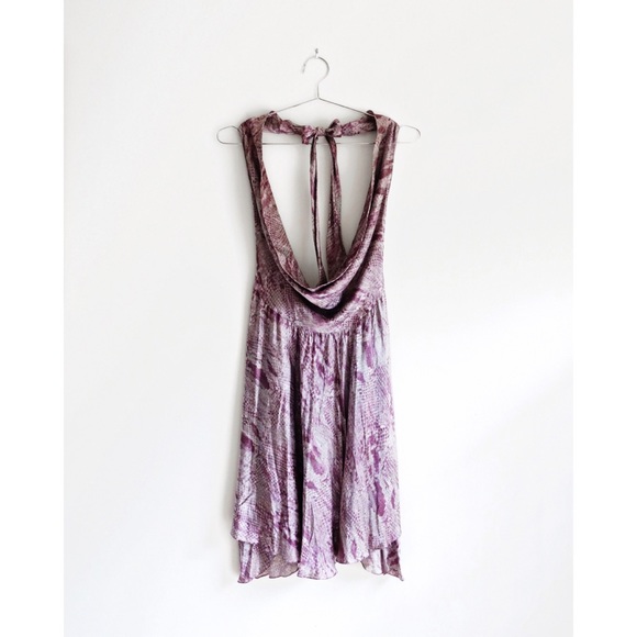 Espaco Fashion Lavender Snake Print Dress sz M - Picture 1 of 3